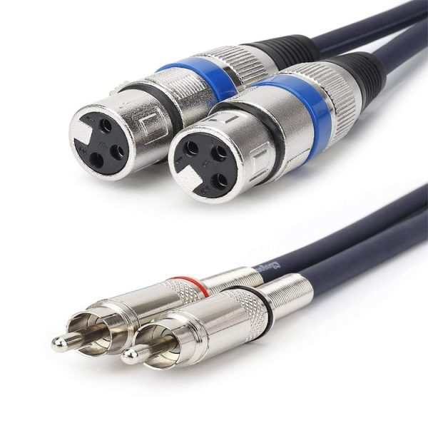 2RCA Male 2XLR Caron Female Speaker Audio Balance Cable, Length: 1.5m - Image 2