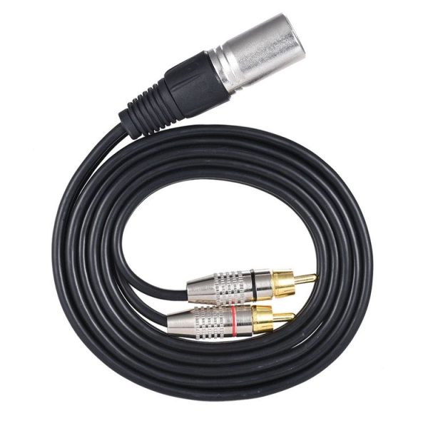 XLR Male To 2RCA Male Plug Stereo Audio Cable, Length:, Length: 3m - Image 4