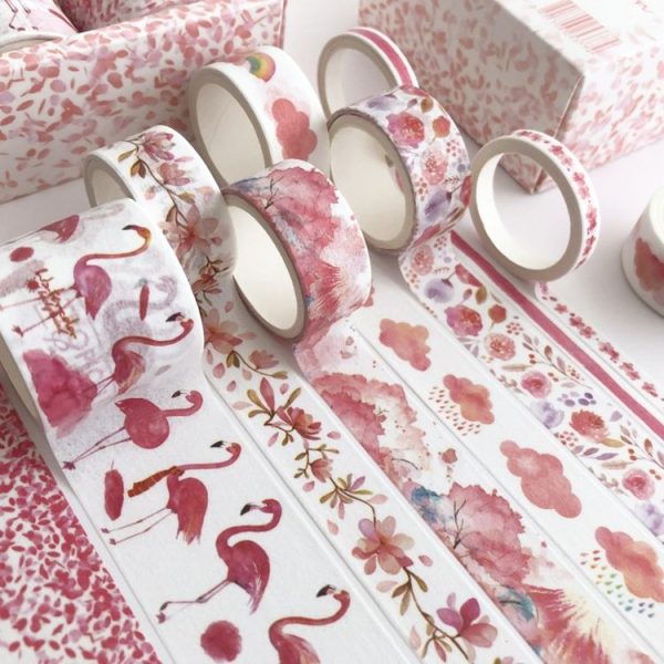 8 Roll / Box Paper Tape Basic Handbook Material Set Small Fresh Girl DIY Decorative Tape Antique Hand Account Sticker (Blue Rhythm) - Image 3