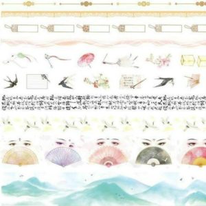 10 PCS / Set Paper Tape Set Clipper Label Shield Ancient Wind Girl Heart Student Hand Cute Sticker