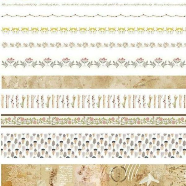 10 PCS / Set Paper Tape Set Clipper Label Shield Ancient Wind Girl Heart Student Hand Cute Sticker - Image 2