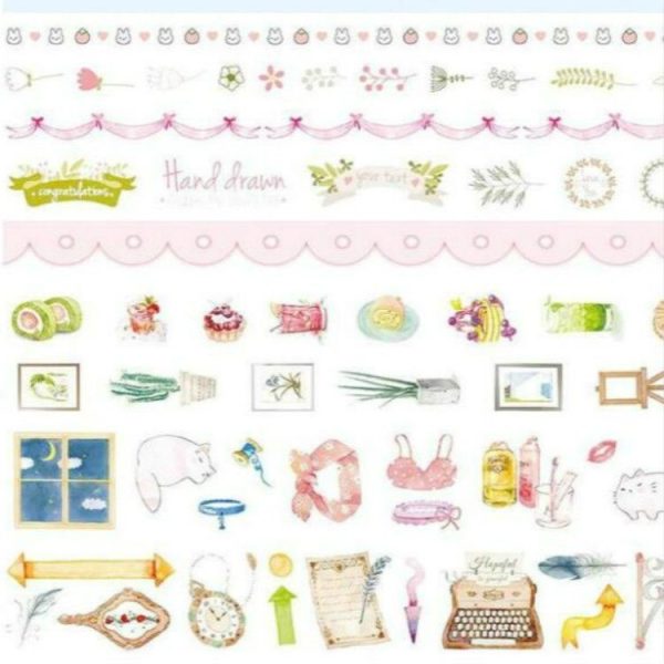 10 PCS / Set Paper Tape Set Clipper Label Shield Ancient Wind Girl Heart Student Hand Cute Sticker - Image 2