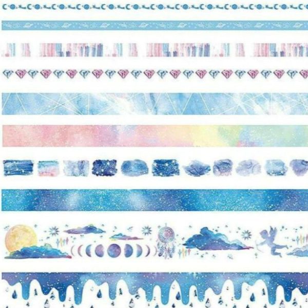 10 PCS / Set Paper Tape Set Clipper Label Shield Ancient Wind Girl Heart Student Hand Cute Sticker
