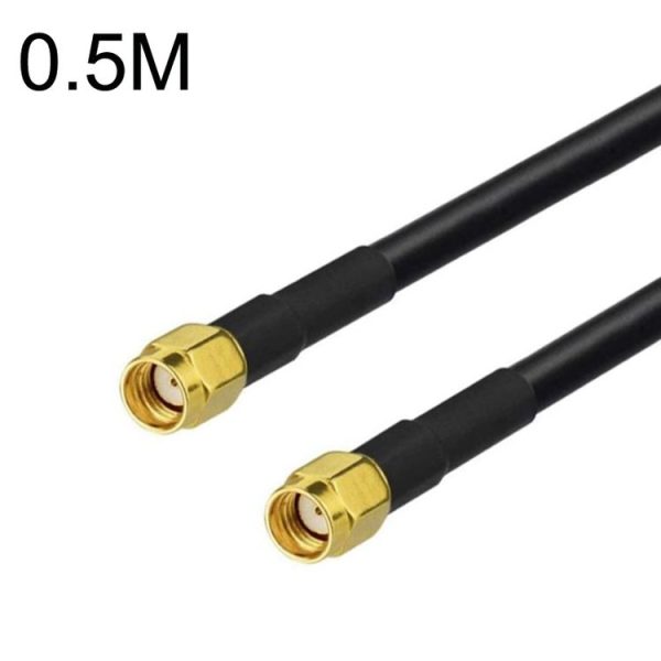 RP-SMA Male To RP-SMA Male RG58 Coaxial Adapter Cable, Cable Length: 0.5m