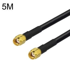 RP-SMA Male To RP-SMA Male RG58 Coaxial Adapter Cable, Cable Length: 5m
