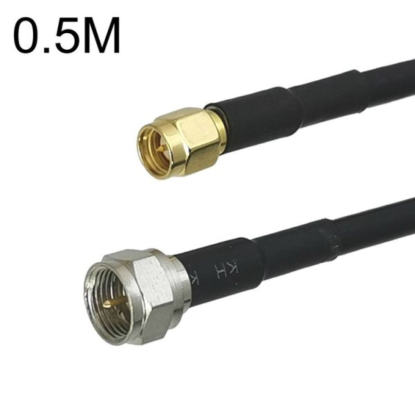 SMA Male To F TV Male RG58 Coaxial Adapter Cable, Cable Length: 0.5m