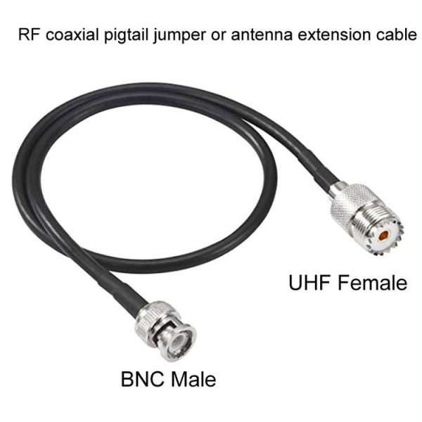 BNC Male To UHF Female RG58 Coaxial Adapter Cable, Cable Length: 0.5m - Image 5