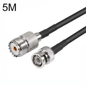 BNC Male To UHF Female RG58 Coaxial Adapter Cable, Cable Length: 5m