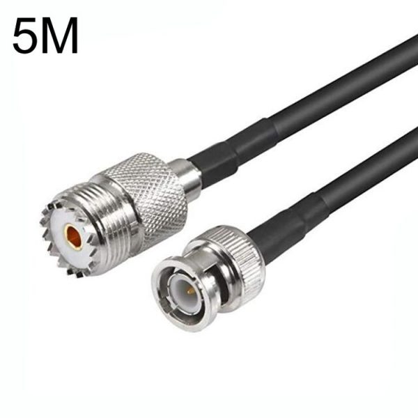 BNC Male To UHF Female RG58 Coaxial Adapter Cable, Cable Length: 5m