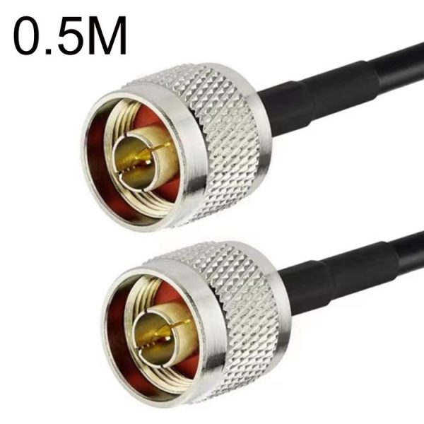 N Male To N Male RG58 Coaxial Adapter Cable, Cable Length: 0.5m