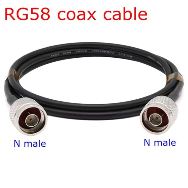 N Male To N Male RG58 Coaxial Adapter Cable, Cable Length: 0.5m - Image 2