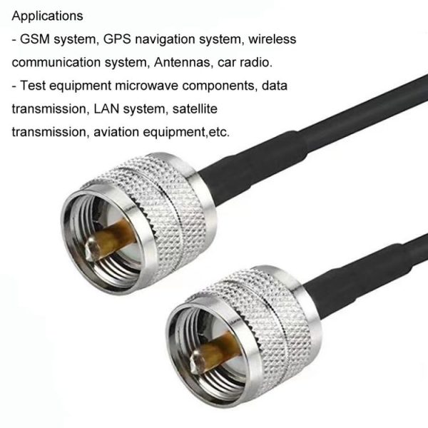 UHF Male To UHF Male RG58 Coaxial Adapter Cable, Cable Length: 0.5m - Image 4