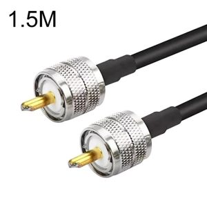 UHF Male To UHF Male RG58 Coaxial Adapter Cable, Cable Length: 1.5m