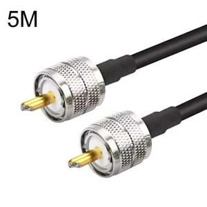 UHF Male To UHF Male RG58 Coaxial Adapter Cable, Cable Length: 5m