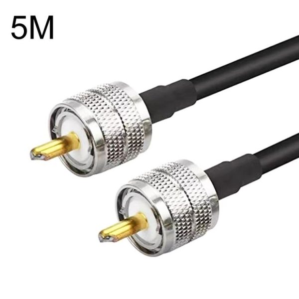 UHF Male To UHF Male RG58 Coaxial Adapter Cable, Cable Length: 5m