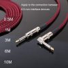 Guitar Connection Wire Folk Bass Performance Noise Reduction Elbow Audio Guitar Wire, Size: 3m (Red Black) - Image 3