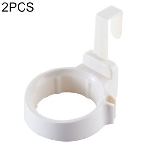2 PCS Wall-mounted Hair Dryer Holder ABS Bathroom Shelf Storage (Gray)