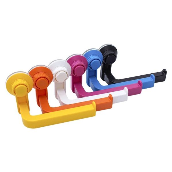 Toilet Paper Holder Suction Cup Wall Mount Removable Rack (Orange) - Image 2