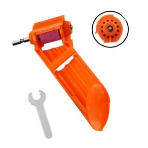 Portable Iron Straight Shank Twist Drill Bit Grinder (With Bucket Orange)