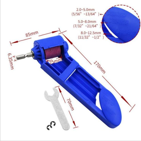 Portable Iron Straight Shank Twist Drill Bit Grinder (With Bucket Orange) - Image 5