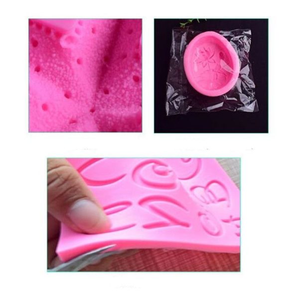2 PCS Food Love Lock Key Fondant Silicone Mold DIY Baking Cake Decoration Tool (Pink) - Image 5