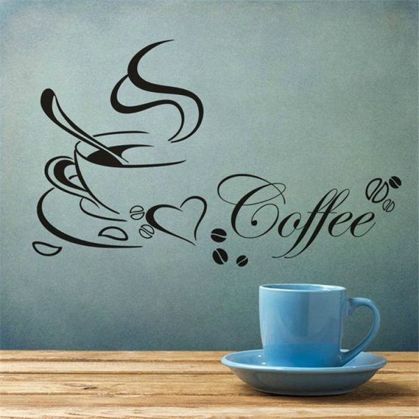 Love Coffee Cup Restaurant Wall Decoration Wall Stickers, Size: 44X38cm - Image 5