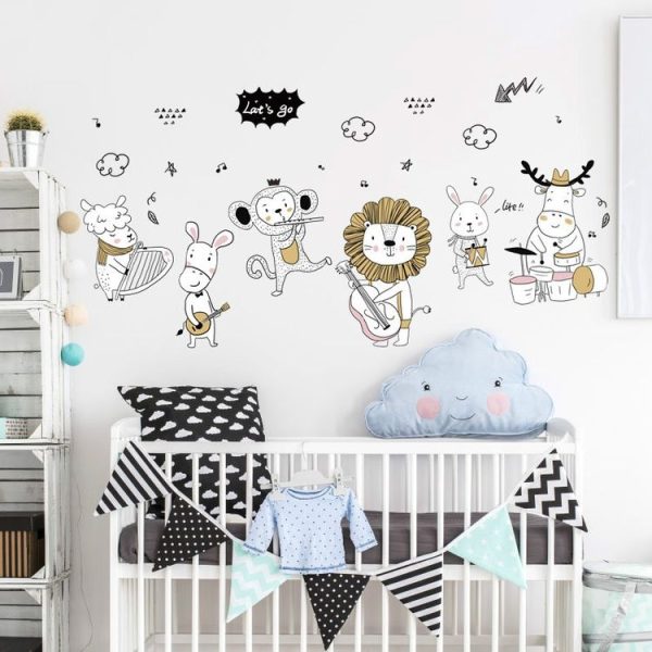 Cartoon Animal Concert Children Room Wardrobe Decoration Cartoon Stickers, Size: 50X70cm - Image 2