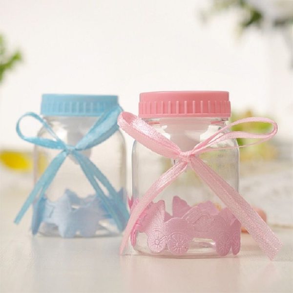 12 PCS Cute Nursing Bottle Wedding Candy Gift Box, Size: 9x4cm (Blue) - Image 3