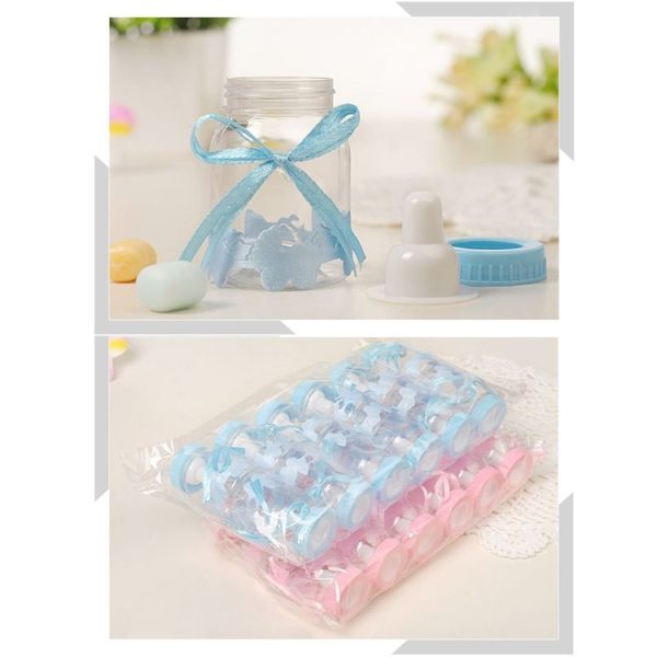 12 PCS Cute Nursing Bottle Wedding Candy Gift Box, Size: 9x4cm (Blue) - Image 5
