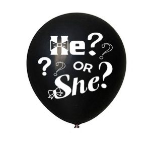 36 Inch Black Reveal Confetti Balloon Show Decoration (He or She)