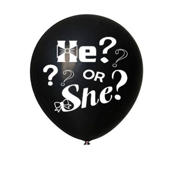 36 Inch Black Reveal Confetti Balloon Show Decoration (He or She) - Image 2