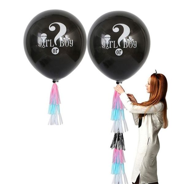 36 Inch Black Reveal Confetti Balloon Show Decoration (He or She) - Image 4