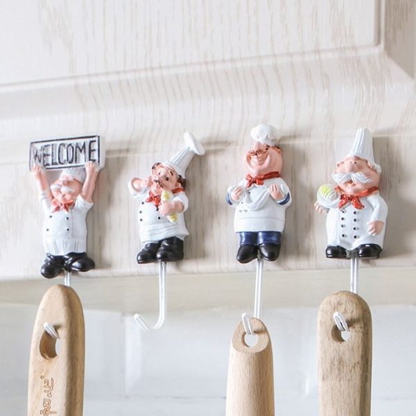 Creative Strong Hook Kitchen Bathroom Wall Glue Door Back Coat Hook (A) - Image 6