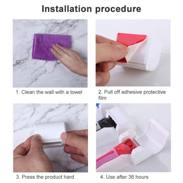 2 PCS Wall-mounted Shaver Shelf Plastic Razor Rack Sucked - Image 6