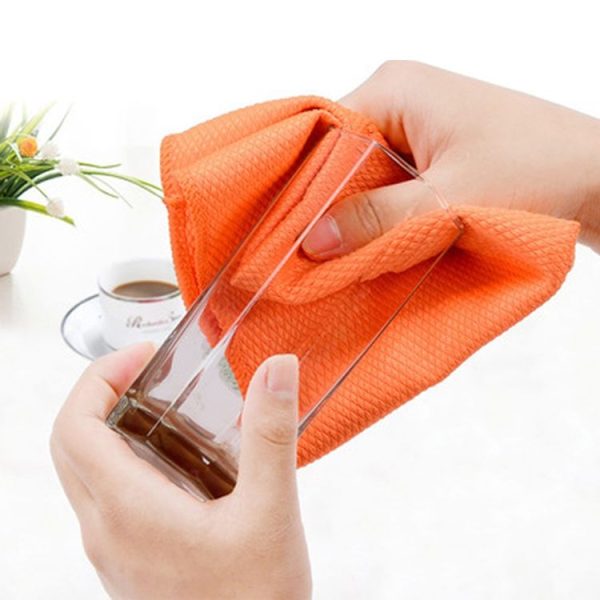 6 PCS Kitchen Glass Window Soft Fiber Clean Towel 30x30 cm, Colour: Color - Image 5