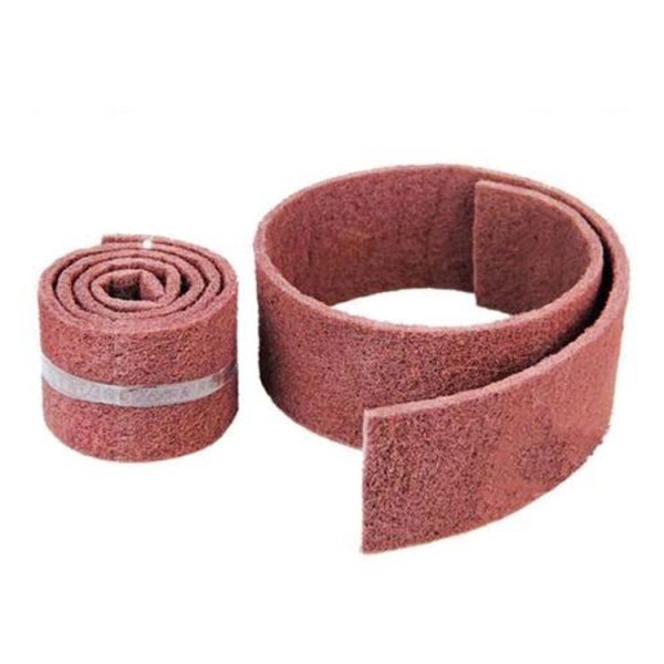 Nylon Emery Scouring Pad Stainless Steel Rust Polishing Kitchen Dish Cleaning Rag, Size: 9 cm x 1 m (Red Brown) - Image 5