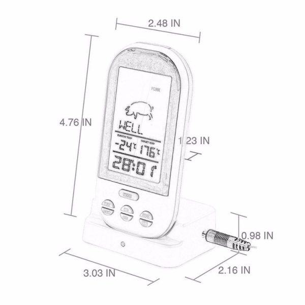 Wireless Digital LCD Display BBQ Thermometer Kitchen Digital Probe Thermometer Barbecue Temperature Tool - Image 4
