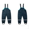 Double Rainproof Waterproof Thick Beach Pants Green Poncho Raincoat Children Bib, Size: XXXL (Black)