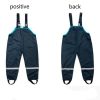 Double Rainproof Waterproof Thick Beach Pants Green Poncho Raincoat Children Bib, Size: XXXL (Black) - Image 2