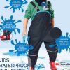 Double Rainproof Waterproof Thick Beach Pants Green Poncho Raincoat Children Bib, Size: XXXL (Black) - Image 6