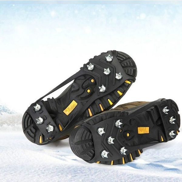 8 Teeth Ice Claw Outdoor Non-slip Shoes Covers for Ice Snow Ground, Size: M(35-39) (Black)