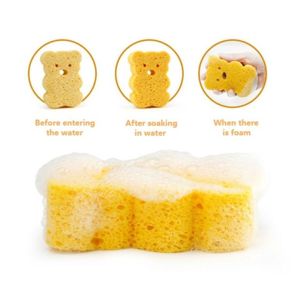 Baby Newborn Child Bath Artifact Sponge (Yellow Duckling) - Image 4