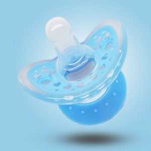 Baby Child Silicone Soft Round Head Resistant to Tearing Sleepy Pacifier (Sky Blue)