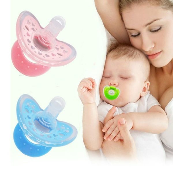 Baby Child Silicone Soft Round Head Resistant to Tearing Sleepy Pacifier (Sky Blue) - Image 3