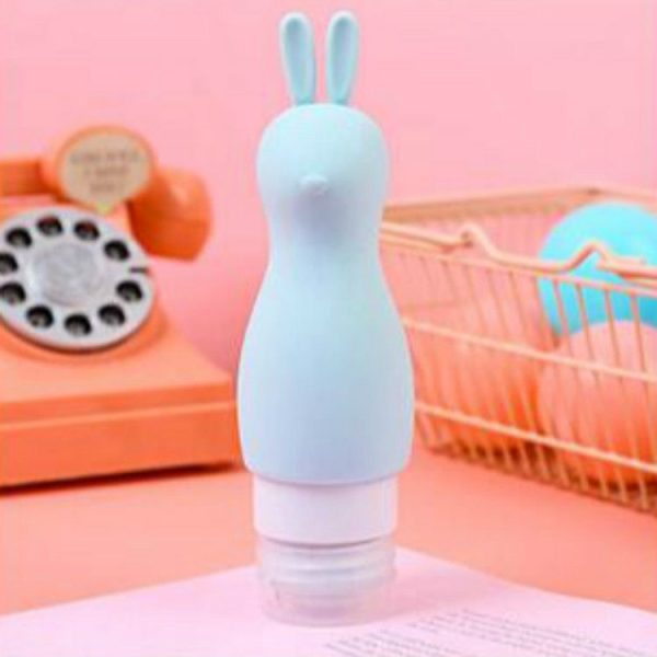 Cute Silicone Inflatable Portable Animal Shape Travel Packaged Lotion Shampoo Moisture Bottle (Blue) - Image 2