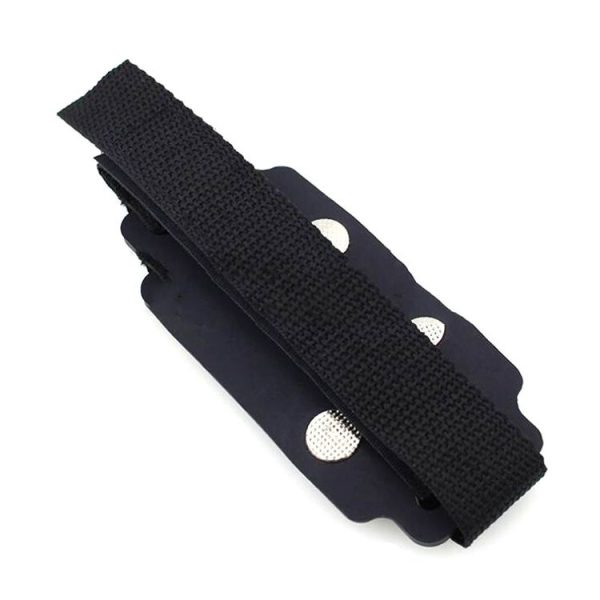 1 Pair Lace-up 5 Teeth Silicone Ice Claw Outdoor Non-slip Shoes Covers for Ice Snow Ground (Black) - Image 4