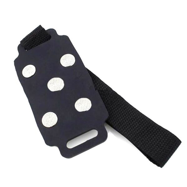 1 Pair Lace-up 5 Teeth Silicone Ice Claw Outdoor Non-slip Shoes Covers for Ice Snow Ground (Black) - Image 5