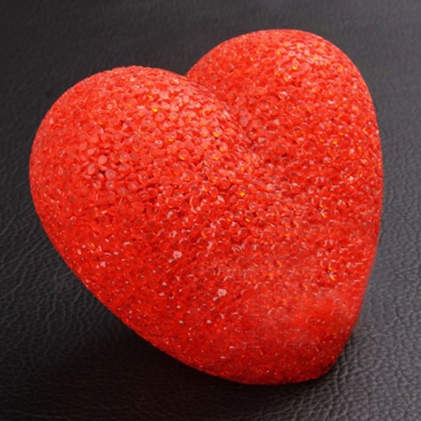 8cm White Heart Indoor Decorative LED Night Light Romantic 3D Love Heart Valentine Day Wedding Party Decoration - Image 4