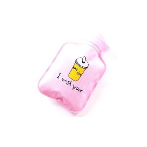 Cartoon Mini Water Injection Hot Water Bag Portable Hand Warmer, Color: Pink Cup