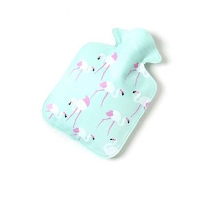Cartoon Mini Water Injection Hot Water Bag Portable Hand Warmer, Color: Blue Flamingo